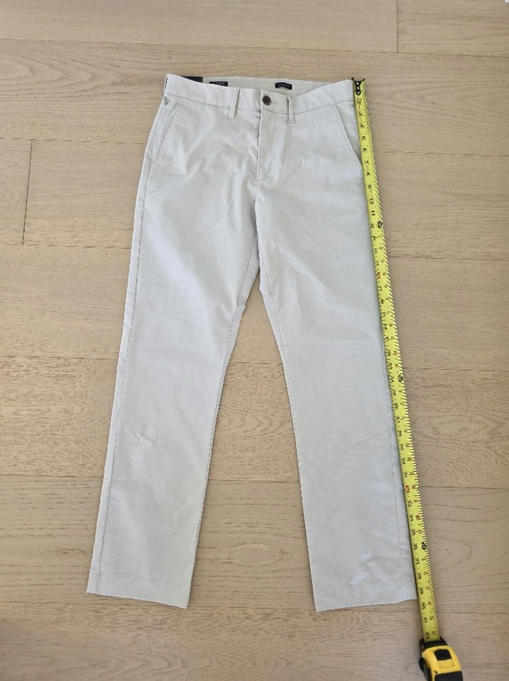 J.Crew Flex Chino Pants Men's 29x30 Light Gray NWT Stretch Slim